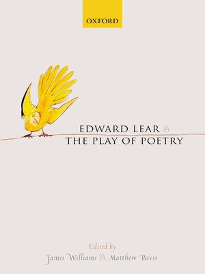 cover image of Edward Lear and the Play of Poetry